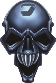 Blue Skull rc digital decal